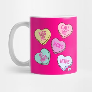 Valentine's Day Sweet Hearts Candies, Conversation Candies Mug